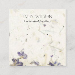 Tarjeta De Visita Cuadrada Pantalla de anclaje de soporte de papel color púrp