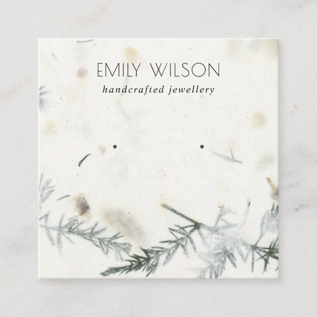 Tarjeta De Visita Cuadrada Pantalla de anclaje de textura de papel fabricado  (Anverso)