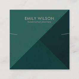 TARJETA DE VISITA CUADRADA PANTALLA DE BRACELET DE CUELLO DE TRIÁNGULO VERDE 