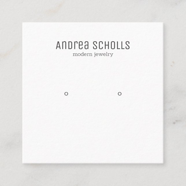 Tarjeta De Visita Cuadrada Pantalla De Conducción De Joyería Moderna (Anverso)