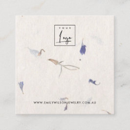 TARJETA DE VISITA CUADRADA PANTALLA DE GANANCIA DE PAPEL DE MAUVE PETAL HECHO