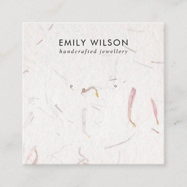 Tarjeta De Visita Cuadrada PANTALLA DE GANANCIAS DE PETAL DE Rubor (Anverso)