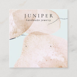Tarjeta De Visita Cuadrada Pantalla de Joyas de reposo de color de agua artís