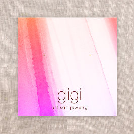 Tarjeta De Visita Cuadrada Pantalla De Joyería De Conducción De Stud De Color