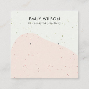 TARJETA DE VISITA CUADRADA PANTALLA DE LA OLA DE RUBOR CERAMIC ABSTRCT