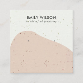 TARJETA DE VISITA CUADRADA PANTALLA DE OLA DE LA PAZ DE LA CERAMIA ABSTRUIDA