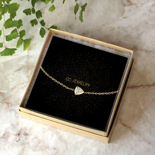 Tarjeta De Visita Cuadrada Pantalla de pulsera de bienvenida de Starnight neg