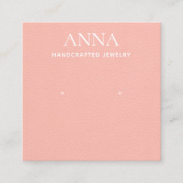 Tarjeta De Visita Cuadrada Pantalla De Recambio De Cuero Rosa