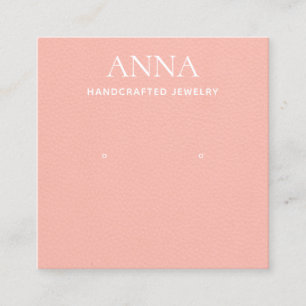Tarjeta De Visita Cuadrada Pantalla De Recambio De Cuero Rosa