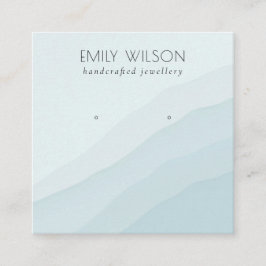 Tarjeta De Visita Cuadrada Pantalla de rienda de ondas azules de cielo