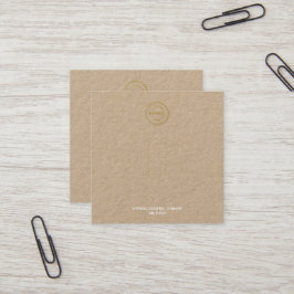 Tarjeta De Visita Cuadrada Pantalla del soporte del anillo Añadir el Kraft de