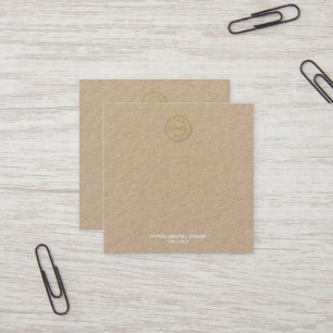 Tarjeta De Visita Cuadrada Pantalla del soporte del anillo Añadir el Kraft de