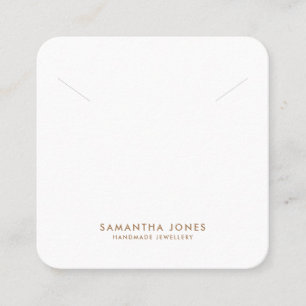 Tarjeta De Visita Cuadrada Pantalla minimalista de joyas de collar moderno