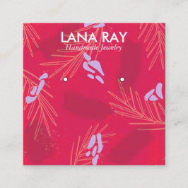 Tarjeta De Visita Cuadrada Pantalla moderna de anclaje botánico tropical