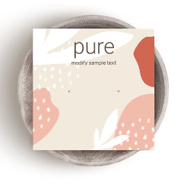 Tarjeta De Visita Cuadrada Pantalla Terracotta Stud Earring Jewelry