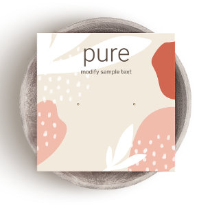 Tarjeta De Visita Cuadrada Pantalla Terracotta Stud Earring Jewelry