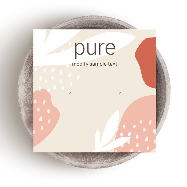 Tarjeta De Visita Cuadrada Pantalla Terracotta Stud Earring Jewelry (Subido por el creador)