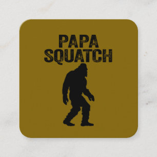 Tarjeta De Visita Cuadrada Papa Squatch Divertido Bigfoot - Regalo del Día de