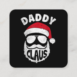 Tarjeta De Visita Cuadrada Papi Claus Santa Claus Navidades graciosos coincid