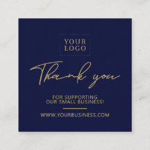 Paquete con el logotipo Navy Blue & Gold Business