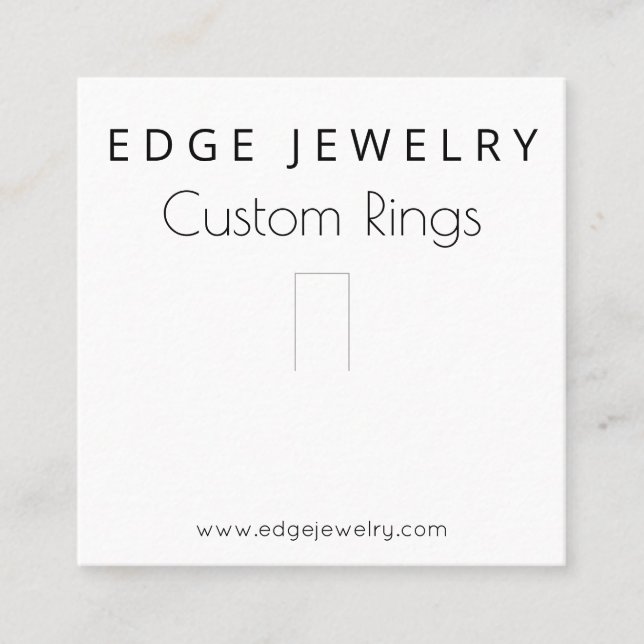 Tarjeta De Visita Cuadrada Paquetes De Pantalla De Anillo Blanco Y Negro (Anverso)