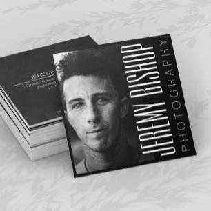 Tarjeta de visita cuadrada para fotógrafos profesi