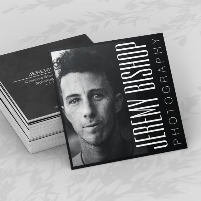 Tarjeta de visita cuadrada para fotógrafos profesi (Subido por el creador)