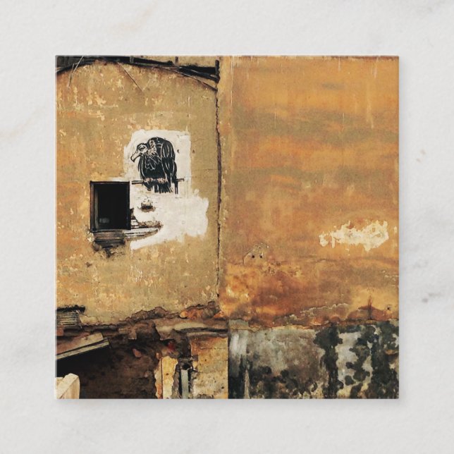 Tarjeta De Visita Cuadrada paro urbano peruano (Anverso)