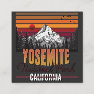 Tarjeta De Visita Cuadrada Parque nacional Yosemite - ropa