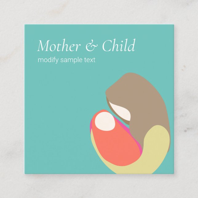 Tarjeta De Visita Cuadrada Partería neonatal prenatal (Anverso)