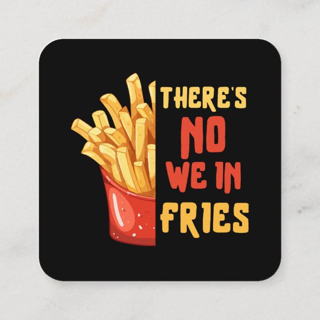 Tarjeta De Visita Cuadrada Patatas fritas (Reverso)