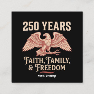 Tarjeta De Visita Cuadrada Patriota Cristiano Jubileo 2026 Fe Familia