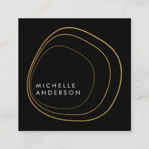 Tarjeta De Visita Cuadrada Patrón circular contemporáneo