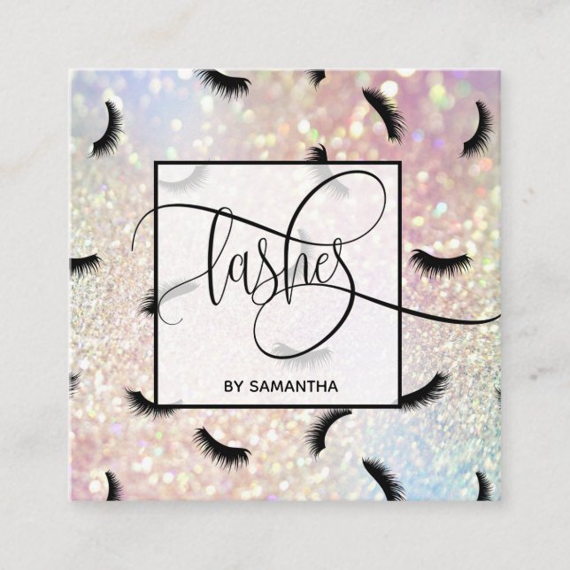 Tarjeta De Visita Cuadrada Patrón de latigazos Artista de latigazos (Anverso)