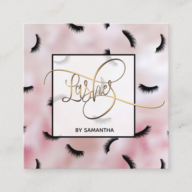 Tarjeta De Visita Cuadrada Patrón de latigazos Artista de latigazos (Anverso)