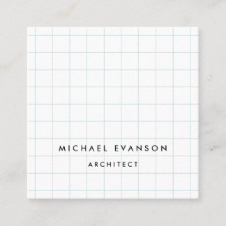 Tarjeta De Visita Cuadrada Patrón de papel gráfico de Arquitecto Profesional