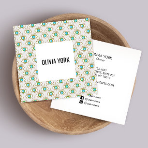 Tarjeta De Visita Cuadrada Patrón de Tercer Ojo de moda
