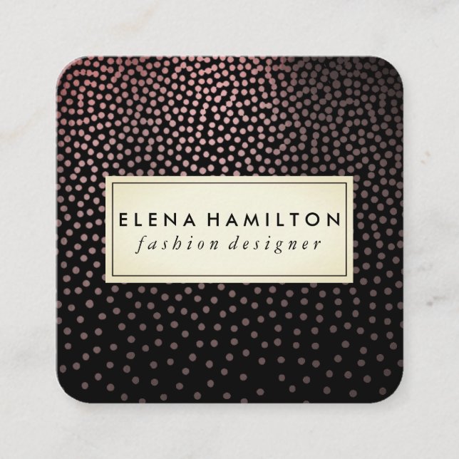 Tarjeta De Visita Cuadrada Patrón Especkled De Lujo (Anverso)