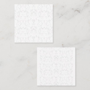 Tarjeta De Visita Cuadrada Patrón floral monocromo – Arte elegante sin costur