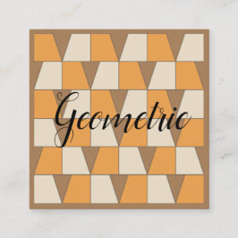Tarjeta De Visita Cuadrada Patrón geométrico contemporáneo colorido