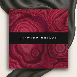 Tarjeta De Visita Cuadrada Patrón marcado de agrandamiento de ápice profundo