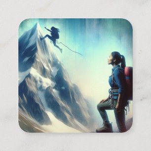 Tarjeta De Visita Cuadrada pegatina de "Sueño Grande, Atreverse a Fracasar"