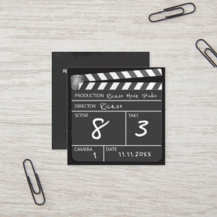 Tarjeta De Visita Cuadrada Película personalizada Clapperboard