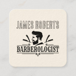 Tarjeta De Visita Cuadrada Peluquería Estilista De Cabello Barbershop Profesi