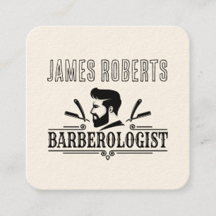 Tarjeta De Visita Cuadrada Peluquería Estilista De Cabello Barbershop Profesi
