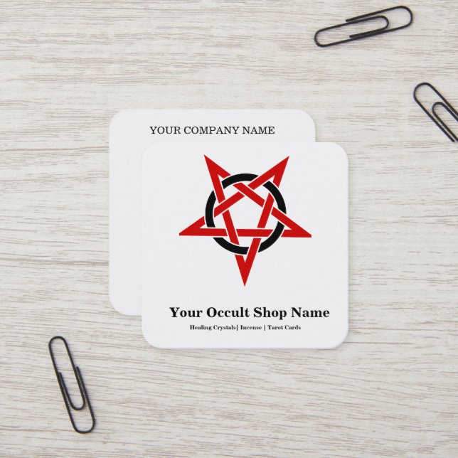 Tarjeta De Visita Cuadrada Pentagrama  (Anverso/Reverso In Situ)