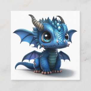 Tarjeta De Visita Cuadrada Pequeño Dragón