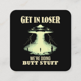 Tarjeta De Visita Cuadrada Pérdete, estamos haciendo cosas de culo