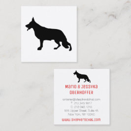 Tarjeta De Visita Cuadrada Perro pastor negro genial