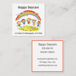 Tarjeta De Visita Cuadrada Personaliza a los niños felices de guardería B
